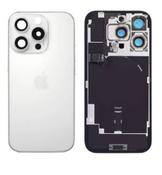 Premium, iPhone 16 Pro, Back Glass with Rear Camera Lens Cover + Fastening Piece + Wireless Charging and Back Cover Magnets + Flash Anti-Dust Mesh + NFC Wireless Charging Coil - White Titanium - Gary’s Tech Hub image