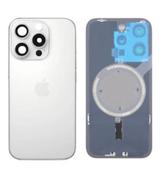 Premium, iPhone 16 Pro Max, Back Glass with Rear Camera Lens Cover + Fastening Piece + Wireless Charging and Back Cover Magnets + Flash Anti-Dust Mesh - White Titanium - Gary’s Tech Hub image