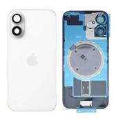 Premium, iPhone 16 Plus, Back Glass with Rear Camera Lens Cover + Fastening Piece + Wireless Charging and Back Cover Magnets + Flash Anti-Dust Mesh - White - Gary’s Tech Hub image