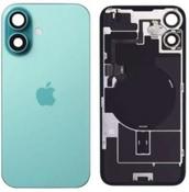 Premium, iPhone 16, Back Glass with Rear Camera Lens Cover + Fastening Piece + Wireless Charging and Back Cover Magnets + Flash Anti-Dust Mesh + NFC Wireless Charging Coil - Teal - Gary’s Tech Hub image
