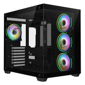 CIT Vision ATX Cube Black 6port HUB PWM 4 Fans - Gary’s Tech Hub
