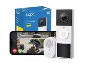 TP-Link Tapo D210 2K 3 MP WiFi Video Doorbell with Chime - White - Gary’s Tech Hub