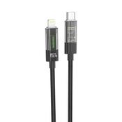 FONENG, X105 1.2M Transparent Head Braided Cable (PD27W) USB-C to Lightning – Gray - Gary’s Tech Hub image