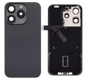 Premium, iPhone 15 Pro, Back Glass with Rear Camera Lens Cover + Fastening Piece + Flashlight + Wireless Charging and Back Cover Magnets + Flash Anti-Dust Mesh + NFC Wireless Charging Coil - Black Titanium - Gary’s Tech Hub image