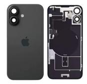 Premium, iPhone 16, Back Glass with Rear Camera Lens Cover + Fastening Piece + Wireless Charging and Back Cover Magnets + Flash Anti-Dust Mesh + NFC Wireless Charging Coil - Black - Gary’s Tech Hub image