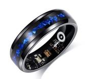 Smart Ring Fitness Tracker, Waterproof, Heart Rate Monitor, Blood Oxygen Monitor, Sleep Monitor with Charging Case ( Size - 10 - Finger Circumference 62.1MM , 70-75KG ) - Blue - Gary’s Tech Hub