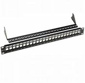 Solarix universal modular empty patch panel 24 ports, black, 1U - Gary’s Tech Hub