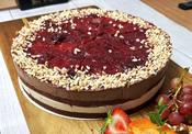 Chocolate, Cherry, Hazelnut Mousse Cake - 12 Portions