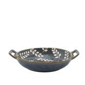 Round Ramekin with Handle and Leaves Motif image