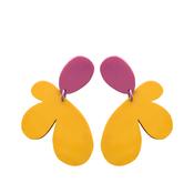 Studio Canty Bloom Mustard &amp; Raspberry Earrings image