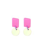 Studio Canty Confetti Neon Pink and Lemon Earrings