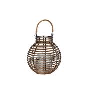 Wicker Framed Hanging Candle Lamp image
