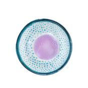 Floating Hues Glass Bowl Pink Green &amp; Blue
