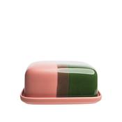 Industrial Look Butter Dish Green and Pink image
