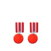 Studio Canty Lollipop Orange Red &amp; Rose Earrings
