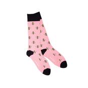 Swole Panda Women's Bamboo Socks Pink Bumblebee image