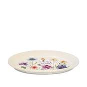 Serving Plate with Wild Flowers Motif Cream image