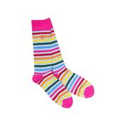 Swole Panda Women's Socks Pastel Narrow Striped image