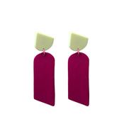 Studio Canty Lara Lemon &amp; Burgandy Earrings