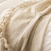 Cream &amp; Brown Double Bed Spread