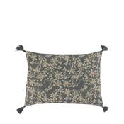 Aix Midnight &amp; Sand Cushion Cover w/Tassels
