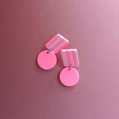 Studio Canty Lollipop Neon Pink &amp; Rose Earrings