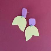 Studio Canty Tulip Lemon &amp; Lilac Earrings image