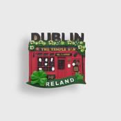 The Temple Bar Dublin Ireland Magnet shamrock