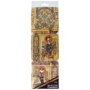 Book Of Kells 6pk Coasters Gold image