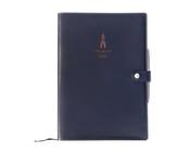 CarveOn Leather A4 Notebook + Pen Brown - Navy image