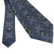 Book of Kells Blue and Navy Dog Silk Tie image