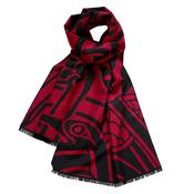 Book of Kells Celtic Reversible Scarf Red/Black image
