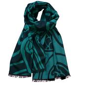 Book of Kells Celtic Reversible Scarf Green/Black image