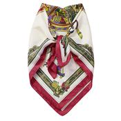 Book of Kells Square Signature Scarf Wine/Purple/Bottle Green image