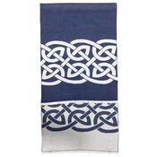 Celtic Knot Reversible Scarf - Navy &amp; Grey image