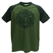 Book Of Kells  Celtic Knot T-Shirt Moss Green - XXL image