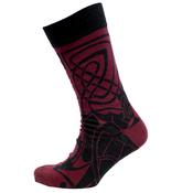 Book of Kells Celtic Men's Sock Burgundy/Black image