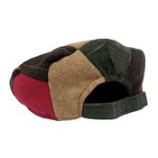 Book of Kells Camel Multi Patch Kids Flat Cap Brown, Red and Green - M image