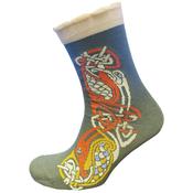 Thyme Green &amp; Cream Celtic Ladies Socks
