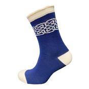 Celtic Knot Navy &amp; Cream Ladies Socks image