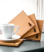 Trinity College Dublin Coasters Set of 4 Brown image