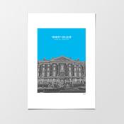 Trinity College Dublin Landmark Print - A4 image