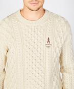 Honeycomb Stitch Blasket Aran Sweater - L / Evergreen image