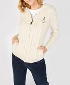Traditional Aran Zipped Hooded Jacket - L / Evergreen image
