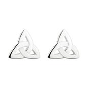 Silver Trinity Knot Stud Earrings image