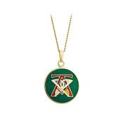 Book of Kells Gold Plated Celtic Initial Pendant - Y image
