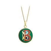 Book of Kells Gold Plated Celtic Initial Pendant - B