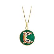 Book of Kells Gold Plated Celtic Initial Pendant - C image
