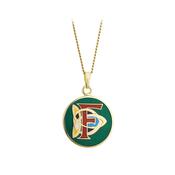 Book of Kells Gold Plated Celtic Initial Pendant - F image