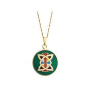 Book of Kells Gold Plated Celtic Initial Pendant - I image